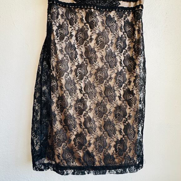 Studios-W by Sue Wong Black Lace Beaded Mini Dress – Size 6 Excellent Condition - Picture 5 of 10